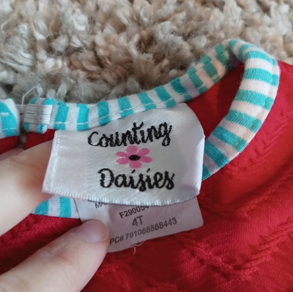 Counting daisies red butterfly girls set - Picture 2 of 3